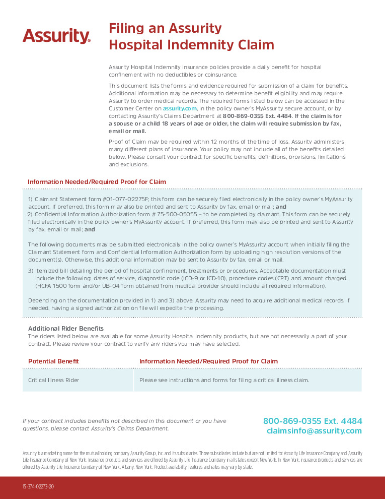 thumbnail of IA HI Claim Form