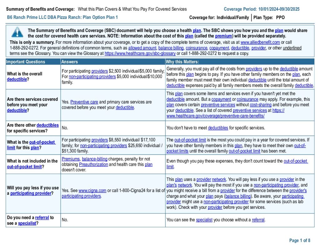 thumbnail of Allstate Health SBC